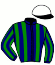 casaque portée par Dumont Luc jockey du cheval de course IPANEMA BEACH, information pmu ZETURF