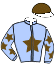casaque portée par Noel J. F. jockey du cheval de course EARLY SOMOLLI, information pmu ZETURF