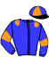 casaque portée par Robin F. jockey du cheval de course GALOU DU LUOT, information pmu ZETURF