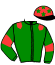 casaque portée par Frecelle Cl. jockey du cheval de course LUXOR D'ECAJEUL, information pmu ZETURF