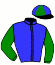 casaque portée par Garnier E. jockey du cheval de course KUZCOTOPIA, information pmu ZETURF