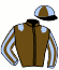 casaque portée par Joly M. jockey du cheval de course GAROU BEJI, information pmu ZETURF