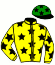 casaque portée par Delacour P. A. jockey du cheval de course HAXO DE LA CHAULE, information pmu ZETURF