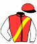 casaque portée par Raffin Th. jockey du cheval de course KOWBOY D'ELFE, information pmu ZETURF