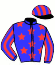 casaque portée par Volckaert T. jockey du cheval de course KAISER DE SIENNE, information pmu ZETURF