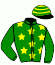 casaque portée par Cormy N. jockey du cheval de course FUCHSIA DU RIB, information pmu ZETURF