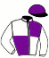 casaque portée par Blanchon P. jockey du cheval de course FRONSAC, information pmu ZETURF