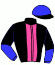 casaque portée par Geray P. jockey du cheval de course FED DU PATURAL, information pmu ZETURF