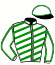 casaque portée par Sorel J. Ch. jockey du cheval de course JEAN DE LA LUNE, information pmu ZETURF