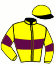 casaque portée par Riera Rossello J.A. jockey du cheval de course EMBA DU VIVIER, information pmu ZETURF