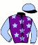 casaque portée par Lebrec T. jockey du cheval de course KAISER CHANCE, information pmu ZETURF