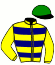 casaque portée par De Giles F. jockey du cheval de course GREMLIN DU LARGE, information pmu ZETURF