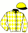casaque portée par Journiac H. jockey du cheval de course MUSTAFFIZ, information pmu ZETURF