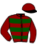 casaque portée par Alonso Vidal D.L.P. Mme Vic. jockey du cheval de course PARKLAND, information pmu ZETURF