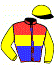 casaque portée par Gelabert Bautista J. jockey du cheval de course UPA LOLA, information pmu ZETURF
