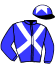 casaque portée par Foulon M. jockey du cheval de course DUC D'ALIENOR, information pmu ZETURF