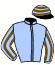 casaque portée par Lestrade B. jockey du cheval de course LOKNESS DE CANDALE, information pmu ZETURF