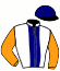 casaque portée par Rouer B. jockey du cheval de course ENJOY DU BOURG, information pmu ZETURF