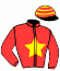 casaque portée par Martin Th. jockey du cheval de course GOLD DE LA COUDRE, information pmu ZETURF