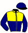 casaque portée par Roux J. jockey du cheval de course FRANKLIN STAR, information pmu ZETURF