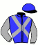 casaque portée par Solberg T. E. jockey du cheval de course SOPHIA FRECEL, information pmu ZETURF