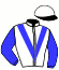 casaque portée par Van Den Putte Jr J. jockey du cheval de course ILE FLOTTANTE, information pmu ZETURF