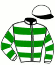 casaque portée par Desmigneux F. jockey du cheval de course DORTHEZ PRESTANCE (FR), information pmu ZETURF