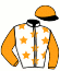 casaque portée par Marie Benj. jockey du cheval de course FEELING GREAT, information pmu ZETURF