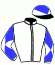 casaque portée par Journiac H. jockey du cheval de course GALALITHE, information pmu ZETURF