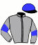 casaque portée par Allais P. M. jockey du cheval de course IXEL BILOU, information pmu ZETURF