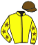 casaque portée par Thomas A. jockey du cheval de course KALOU DES NOEES, information pmu ZETURF