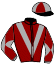 casaque portée par Morisson Tom jockey du cheval de course TIGRE ROUGE, information pmu ZETURF