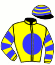 casaque portée par Bachelot T. jockey du cheval de course SESTO ELEMENTO, information pmu ZETURF