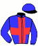 casaque portée par Monclin J. Ph. jockey du cheval de course CHARME DE STAR (FR), information pmu ZETURF