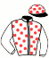 casaque portée par Dessartre E. jockey du cheval de course GAMER DE BULIERE (FR), information pmu ZETURF