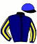 casaque portée par Rochard B. jockey du cheval de course HE BILIBILI (FR), information pmu ZETURF