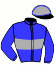casaque portée par Abrivard J. E. jockey du cheval de course INES TURGOT (FR), information pmu ZETURF