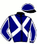casaque portée par Donio G. jockey du cheval de course ESTERELLA D'IDEF, information pmu ZETURF
