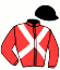 casaque portée par Subias A. jockey du cheval de course NO BARRIER, information pmu ZETURF