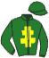 casaque portée par Raimbault C. jockey du cheval de course LOGARDINE, information pmu ZETURF