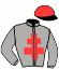 casaque portée par Besson F. jockey du cheval de course SPIDER BLACK, information pmu ZETURF