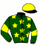 casaque portée par Lepage Axe. jockey du cheval de course KALINE DE L'AIR, information pmu ZETURF