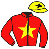casaque portée par Nabet K. jockey du cheval de course KONFINOISE, information pmu ZETURF