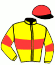 casaque portée par Verhestraeten E. jockey du cheval de course CHUKA, information pmu ZETURF
