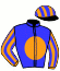 casaque portée par Moore Rya. L. jockey du cheval de course HENRY LONGFELLOW, information pmu ZETURF