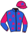 casaque portée par Pouchin A. jockey du cheval de course DARE TO DREAM, information pmu ZETURF