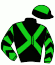 casaque portée par D' Andigne O. jockey du cheval de course FAYONA, information pmu ZETURF
