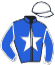 casaque portée par Pouchin A. jockey du cheval de course ITAEWON, information pmu ZETURF