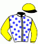 casaque portée par Mosse G. jockey du cheval de course INTISAR, information pmu ZETURF