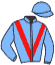 casaque portée par Soumillon C. jockey du cheval de course BULLACE, information pmu ZETURF